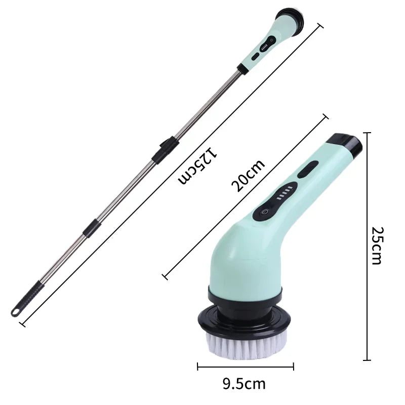 2026 new 9 in 1 Electric Spin Scrubber Cordless Waterproof Cleaning Brush For Tub Tile Floor