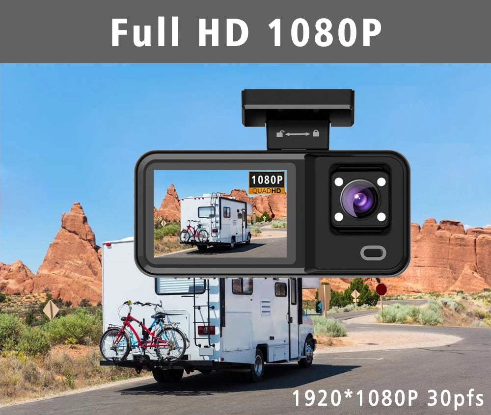 3 Channel WIFI Car DVR HD 1080P Cabin Vehicle Dash Cam Three Way Camera DVRs Recorder Video Registrator Mini Dashcam Camcorder