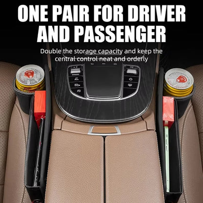 Leather Car Seat Gap Filler Organizer and Storages Automotive Accessories Universal for Car SUV Truck Fill The Gap