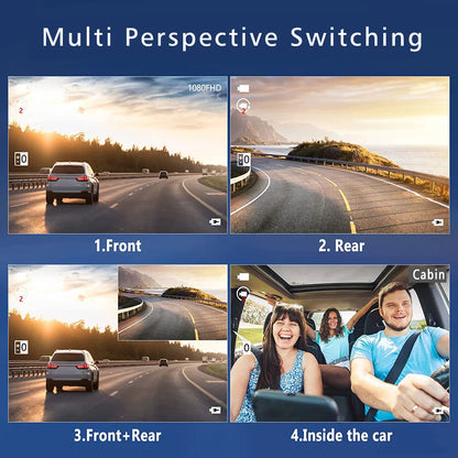 3 Channel WIFI Car DVR HD 1080P Cabin Vehicle Dash Cam Three Way Camera DVRs Recorder Video Registrator Mini Dashcam Camcorder