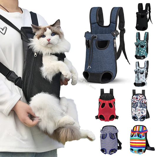 Breathable Pet Travel Backpack – Dual-Shoulder Carrier for Cats & Dogs