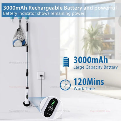 2026 new 9 in 1 Electric Spin Scrubber Cordless Waterproof Cleaning Brush For Tub Tile Floor