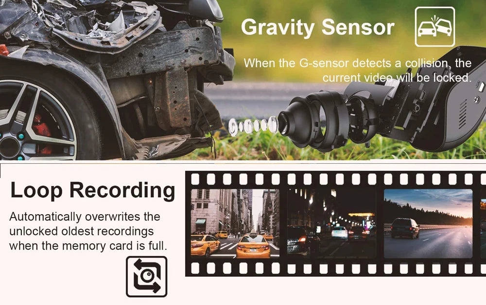 3 Channel WIFI Car DVR HD 1080P Cabin Vehicle Dash Cam Three Way Camera DVRs Recorder Video Registrator Mini Dashcam Camcorder