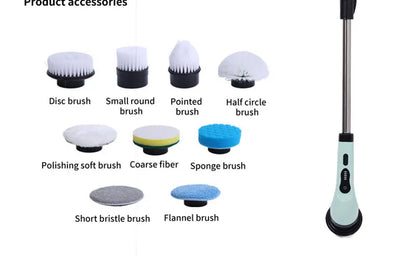 2026 new 9 in 1 Electric Spin Scrubber Cordless Waterproof Cleaning Brush For Tub Tile Floor