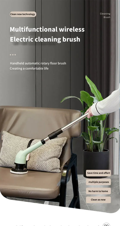2026 new 9 in 1 Electric Spin Scrubber Cordless Waterproof Cleaning Brush For Tub Tile Floor