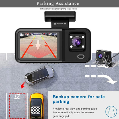 3 Channel WIFI Car DVR HD 1080P Cabin Vehicle Dash Cam Three Way Camera DVRs Recorder Video Registrator Mini Dashcam Camcorder